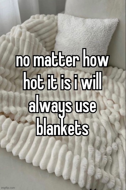 you guys do NOT wanna know how many blankets I sleep with | made w/ Imgflip meme maker