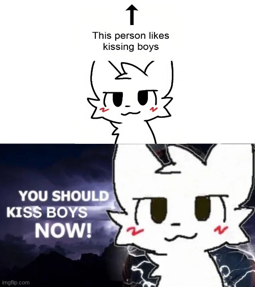 you should kiss boys NOW! | image tagged in you should kiss boys now | made w/ Imgflip meme maker
