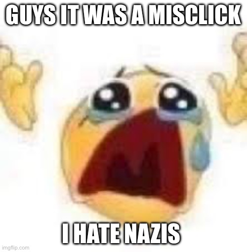 flabergasted | GUYS IT WAS A MISCLICK; I HATE NAZIS | image tagged in flabergasted | made w/ Imgflip meme maker