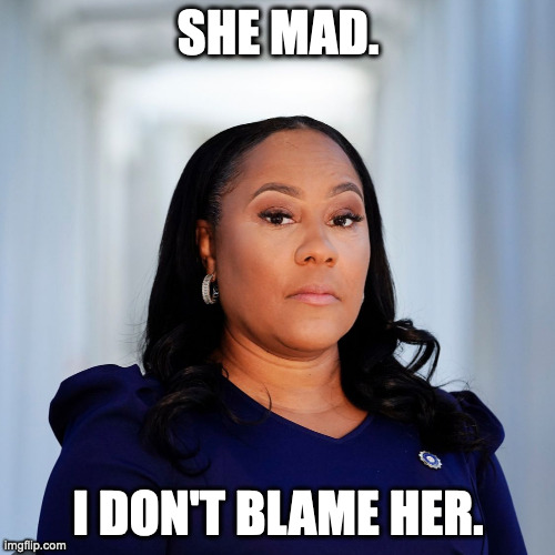 Fani Mad | SHE MAD. I DON'T BLAME HER. | image tagged in fani willis | made w/ Imgflip meme maker