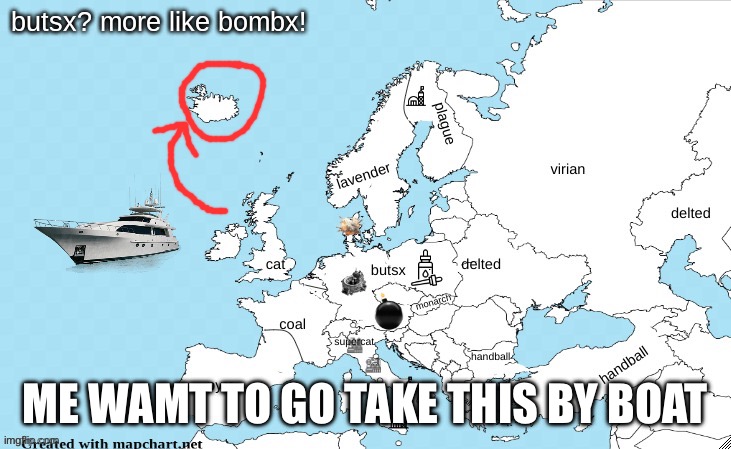 ME WAMT TO GO TAKE THIS BY BOAT | made w/ Imgflip meme maker