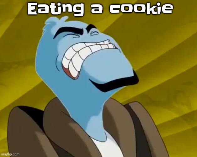 Guh | Eating a cookie | image tagged in n u t | made w/ Imgflip meme maker