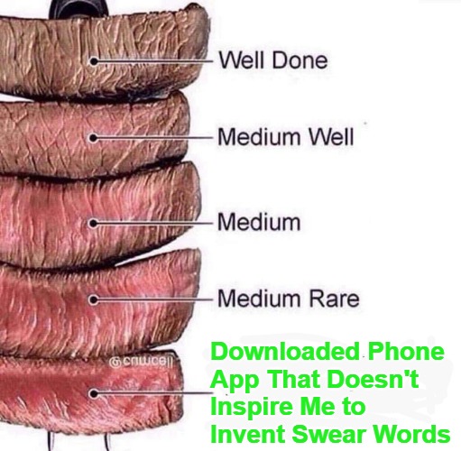 Five Added Downloads at No Extra Request! | Downloaded Phone 

App That Doesn't 

Inspire Me to 

Invent Swear Words | image tagged in really rare,technology,myth of progress,human species,vs,digital species | made w/ Imgflip meme maker