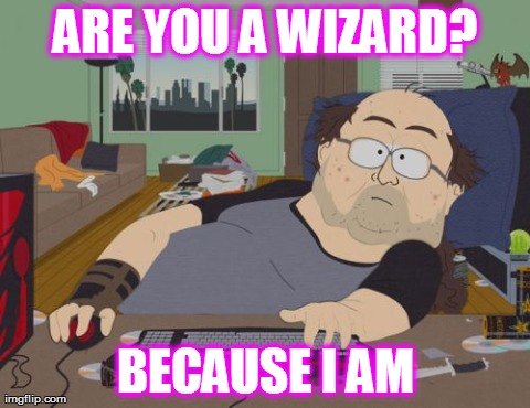 RPG Fan | ARE YOU A WIZARD? BECAUSE I AM | image tagged in memes,rpg fan | made w/ Imgflip meme maker