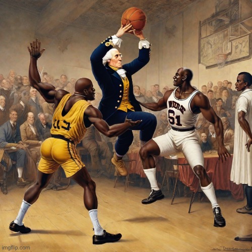 I think ai is ok in this steam, so here’s Washington balling. | image tagged in george washington,ballin | made w/ Imgflip meme maker