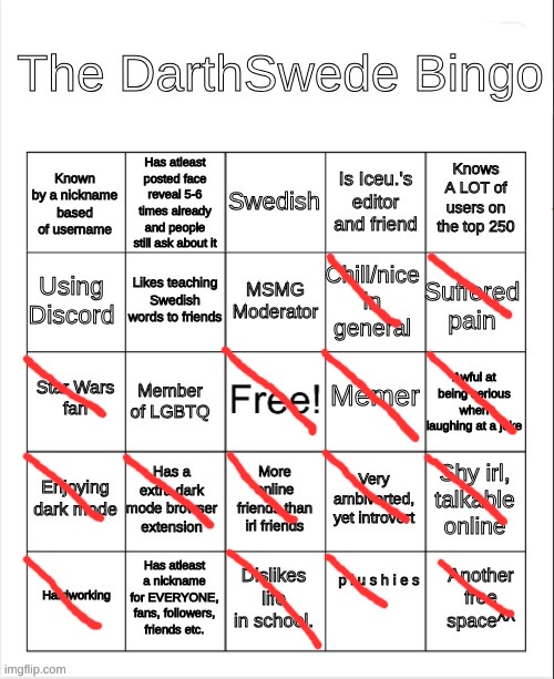 idk | image tagged in the darthswede bingo | made w/ Imgflip meme maker