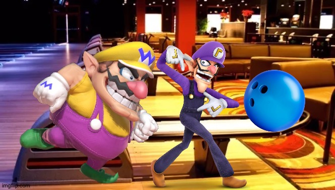 Wario and Waluigi dies in a horrific bowling accident | image tagged in bowling alley ball return,wario dies,wario,waluigi | made w/ Imgflip meme maker