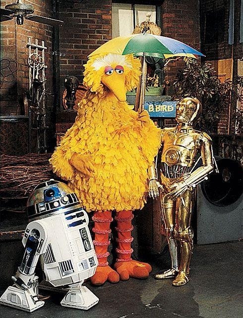 Big Bird and Droids Blank Meme Template