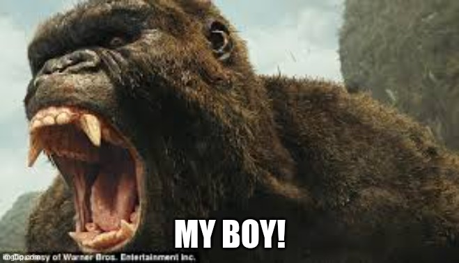 King Kong | MY BOY! | image tagged in king kong | made w/ Imgflip meme maker