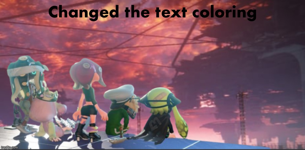 It was too hard to read… so I had to change it | Changed the text coloring | image tagged in splatoon 3 armored core expansion | made w/ Imgflip meme maker
