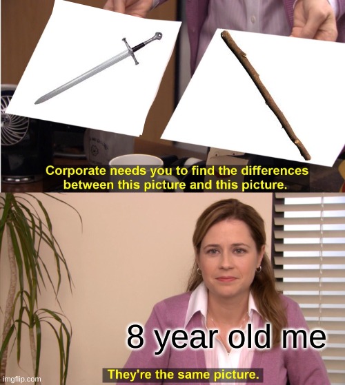 They're The Same Picture | 8 year old me | image tagged in memes,they're the same picture | made w/ Imgflip meme maker