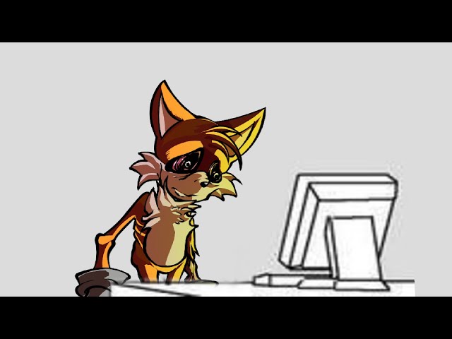 Tails on computer Blank Meme Template