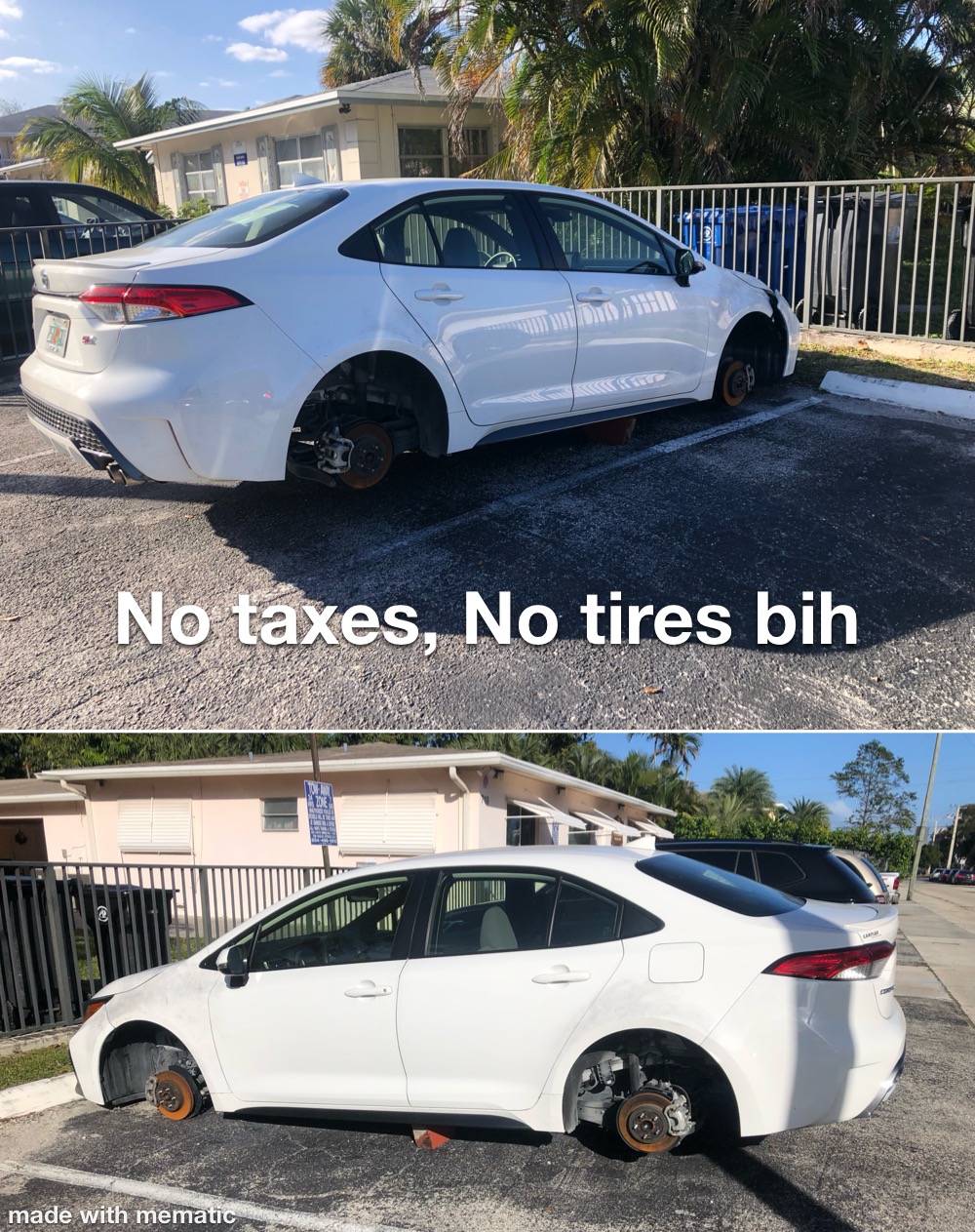 No tires Blank Meme Template