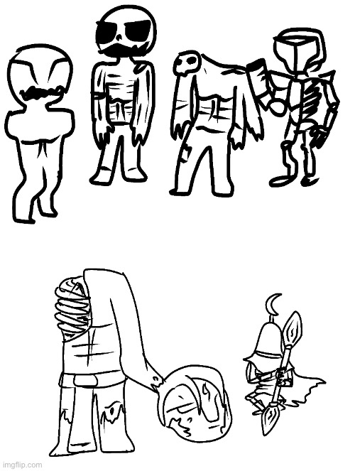 my drawings of some ultrakill enemies | made w/ Imgflip meme maker