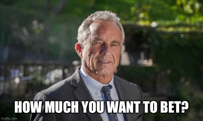 Robert F. Kennedy, Jr. | HOW MUCH YOU WANT TO BET? | image tagged in robert f kennedy jr | made w/ Imgflip meme maker