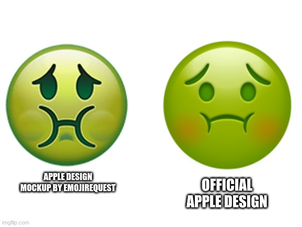 APPLE DESIGN MOCKUP BY EMOJIREQUEST; OFFICIAL APPLE DESIGN | image tagged in emoji,emojis | made w/ Imgflip meme maker