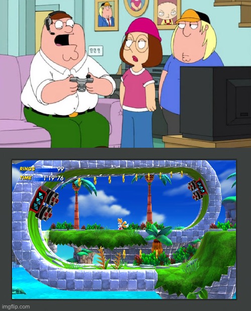 Peter Griffin Plays Sonic Superstars | image tagged in peter griffin play a,sega,playstation,ps4,deviantart,sonic the hedgehog | made w/ Imgflip meme maker
