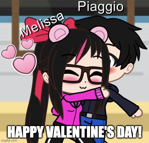 Me and my valentine (Valentine's Day 2024) | HAPPY VALENTINE'S DAY! | image tagged in high school,school,gacha club,virginia,valentine's day,romance | made w/ Imgflip meme maker