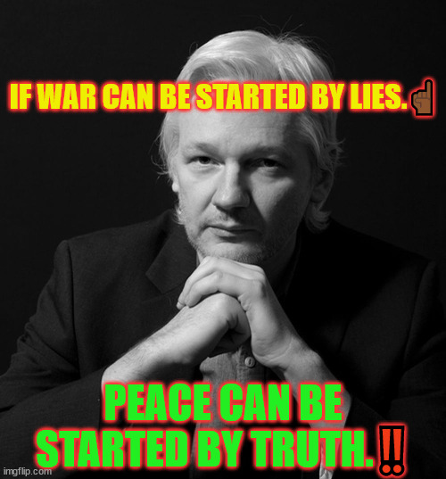 Julian Assange Nike | IF WAR CAN BE STARTED BY LIES.☝🏾; PEACE CAN BE STARTED BY TRUTH.‼️ | image tagged in julian assange nike | made w/ Imgflip meme maker