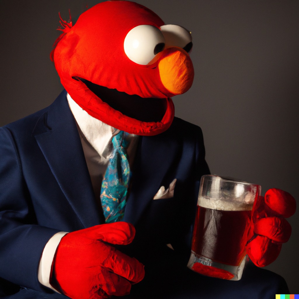 High Quality Elmo in Suit Blank Meme Template