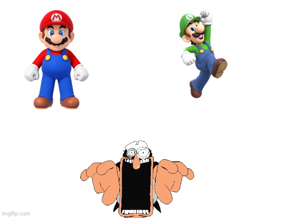 Theory (third mario Brother) | image tagged in blank white template,mario,luigi,pizza tower | made w/ Imgflip meme maker