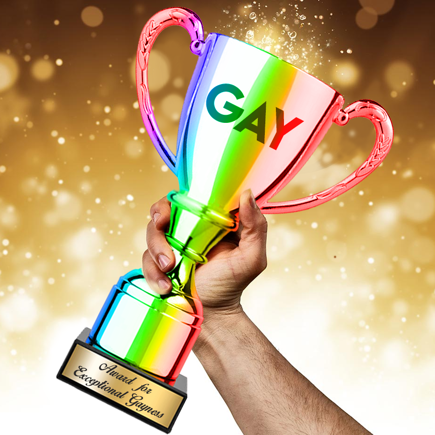 High Quality Gay Award Trophy Prize Cup JPP Goat Controlled Opposition Blank Meme Template