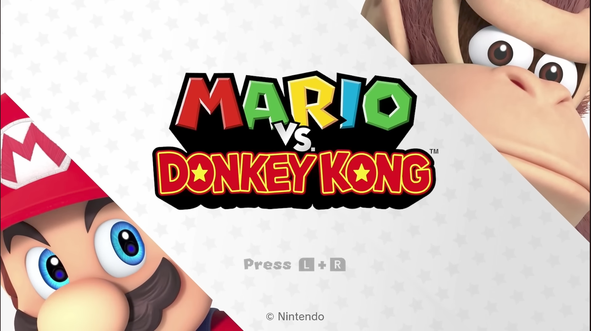 High Quality Mario versus donkey Kong title screen Blank Meme Template