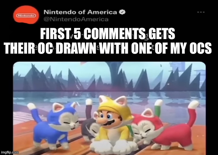 Had to blur out the tweet for obvious reasons… | FIRST 5 COMMENTS GETS THEIR OC DRAWN WITH ONE OF MY OCS | made w/ Imgflip meme maker