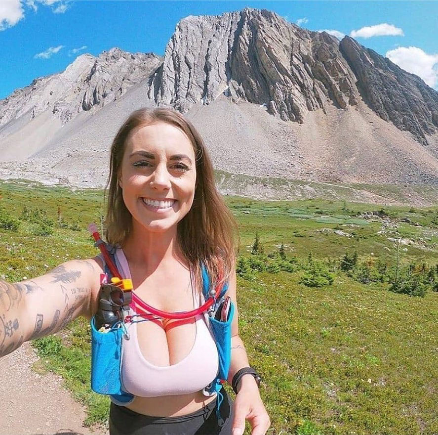 Camping hiking fun life beautiful woman JPP boobs sexy Blank Meme Template