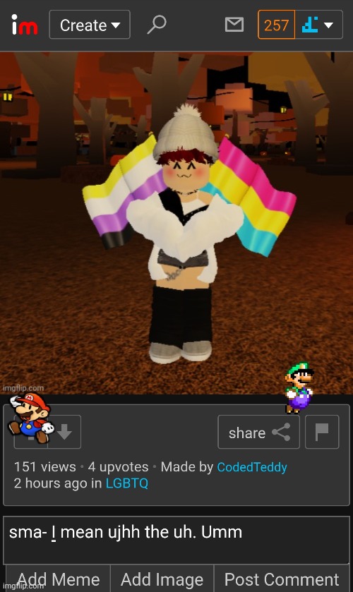 meanwhile my retarded ass: | made w/ Imgflip meme maker