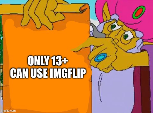 it is written | ONLY 13+ CAN USE IMGFLIP | image tagged in it is written | made w/ Imgflip meme maker