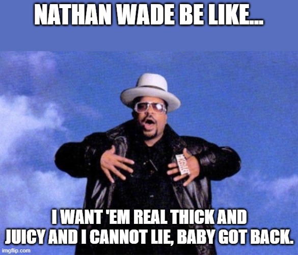 Fani Willis | NATHAN WADE BE LIKE... I WANT 'EM REAL THICK AND JUICY AND I CANNOT LIE, BABY GOT BACK. | image tagged in sir mix a lot,democrats,georgia,corruption | made w/ Imgflip meme maker