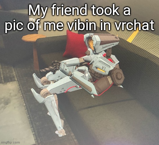 My friend took a pic of me vibin in vrchat | made w/ Imgflip meme maker