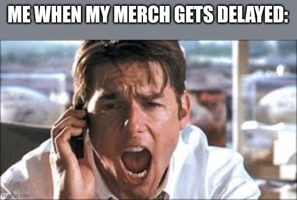 Meme | ME WHEN MY MERCH GETS DELAYED: | image tagged in show me the money | made w/ Imgflip meme maker