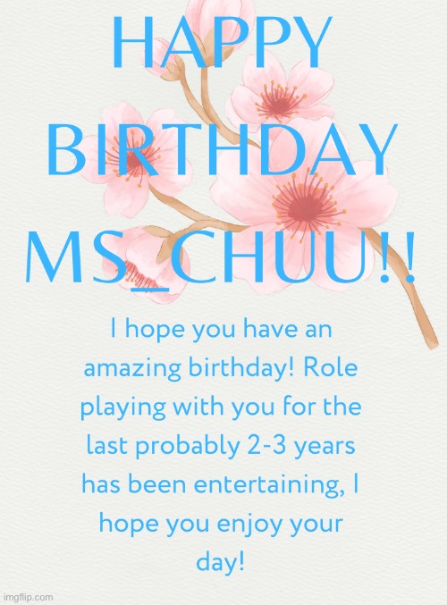Happy Birthday Ms_Chuu!! | made w/ Imgflip meme maker