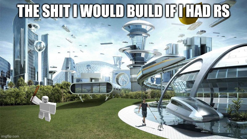The future world if | THE SHIT I WOULD BUILD IF I HAD RS | image tagged in the future world if | made w/ Imgflip meme maker