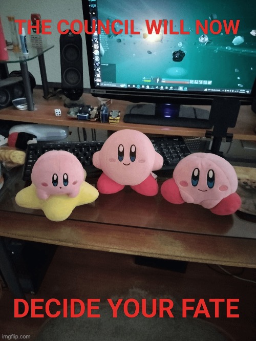 The council will decide your fate | image tagged in the council will decide your fate,kirby | made w/ Imgflip meme maker