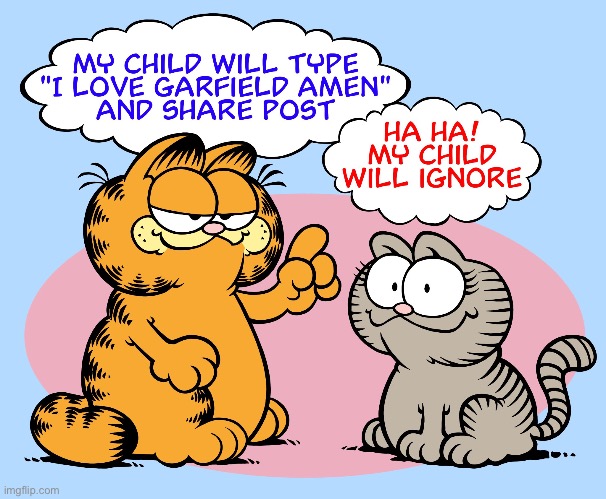 I love Garfield amen | made w/ Imgflip meme maker