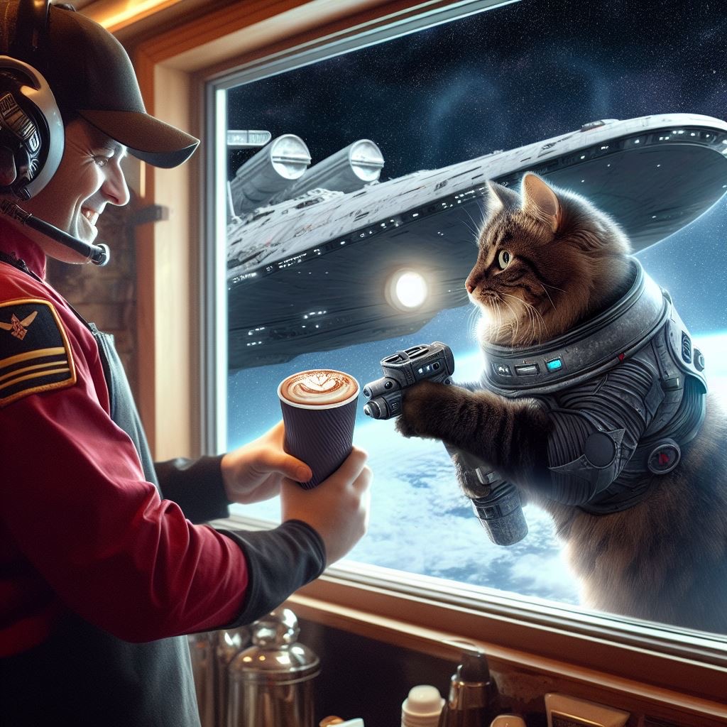 Cats rule in space Blank Meme Template