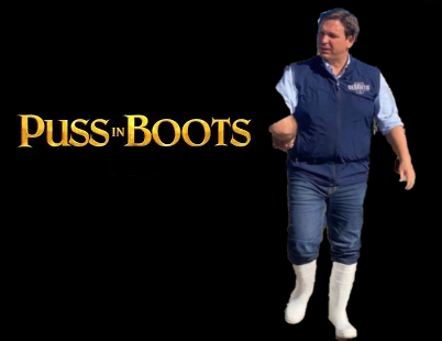 High Quality Desantis Puss in Boots Blank Meme Template