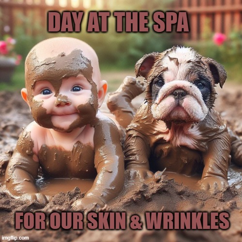 DAY AT THE SPA; FOR OUR SKIN & WRINKLES | made w/ Imgflip meme maker