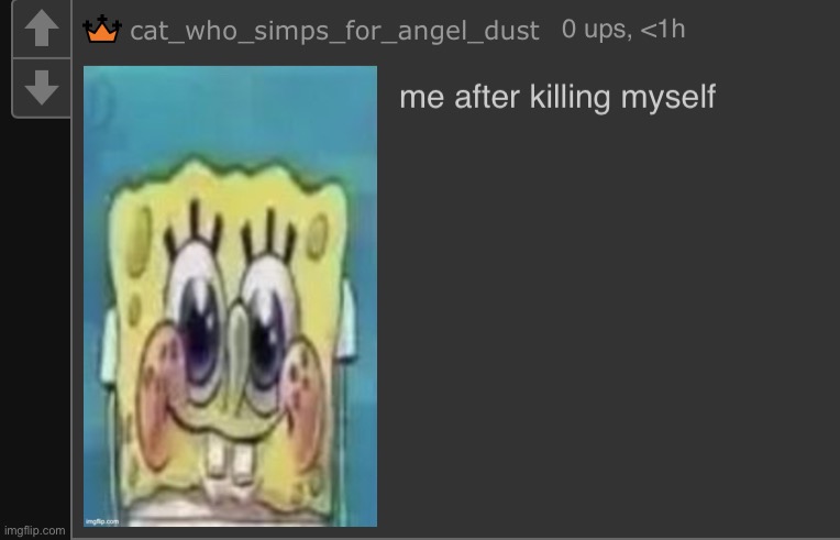 me after kms | image tagged in me after kms | made w/ Imgflip meme maker