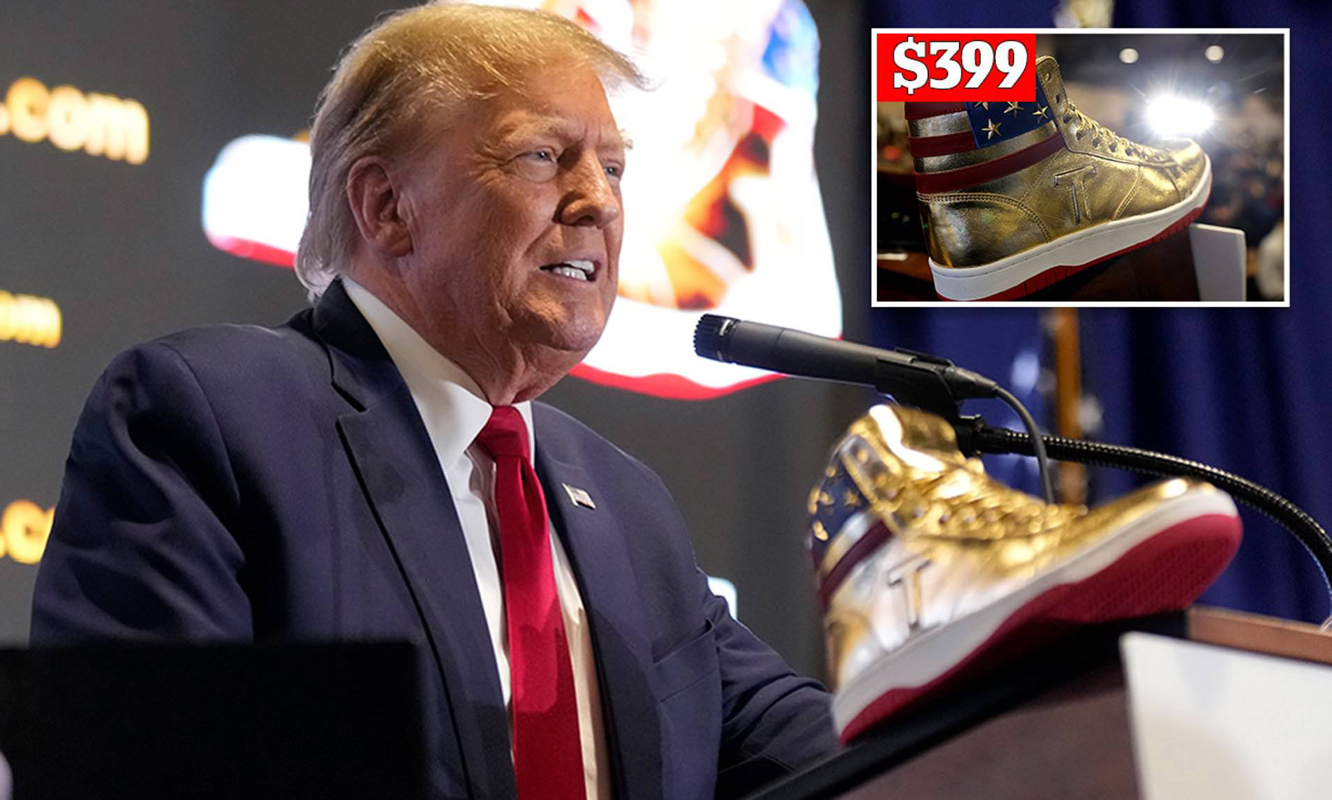 Trump Sneakers $399 Never Surrender JPP Blank Meme Template