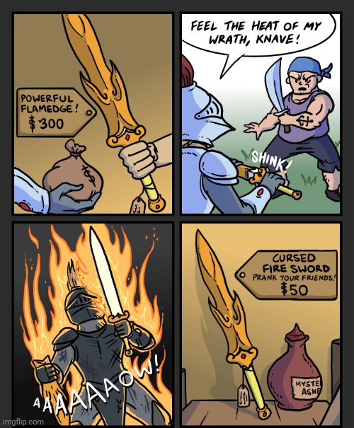 Fire sword | image tagged in comics,comics/cartoons,flame,fire,sword,swords | made w/ Imgflip meme maker