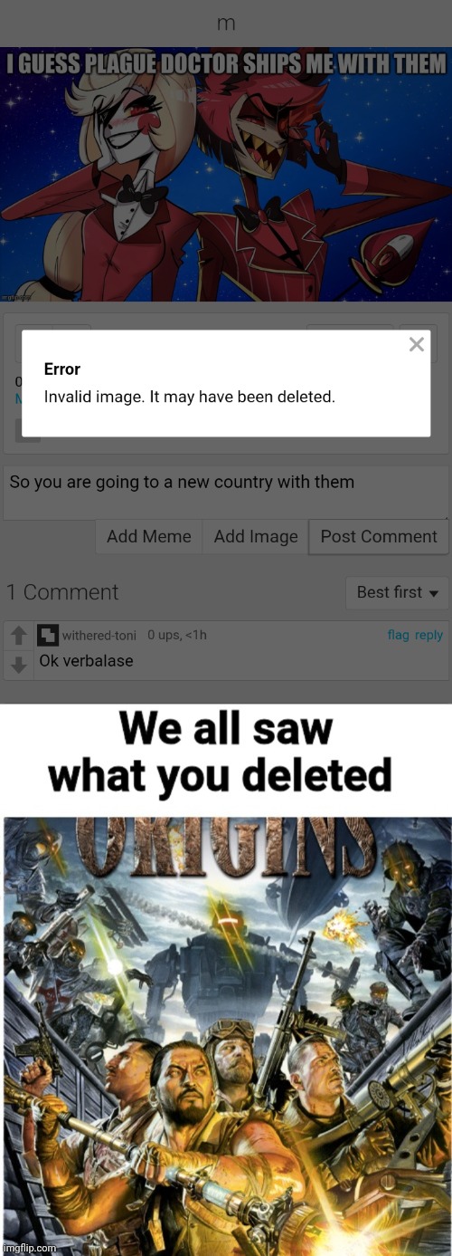 image tagged in we all saw what you deleted | made w/ Imgflip meme maker