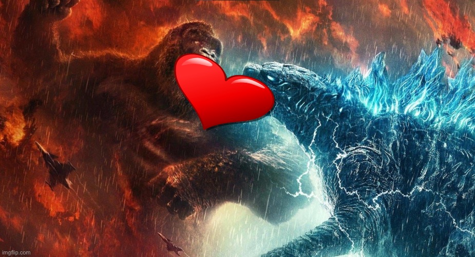 godzilla and kong chatting | image tagged in godzilla and kong chatting | made w/ Imgflip meme maker