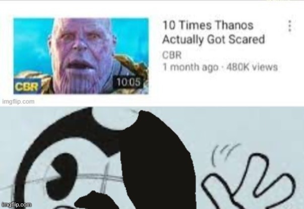 image tagged in thanos scared,inkler | made w/ Imgflip meme maker