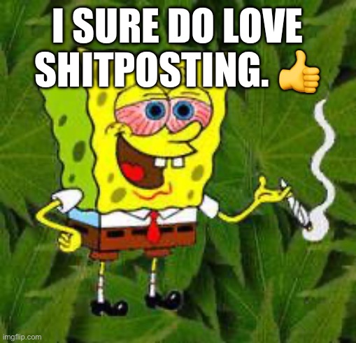 Weed | I SURE DO LOVE SHITPOSTING. 👍 | image tagged in thighs,anime | made w/ Imgflip meme maker