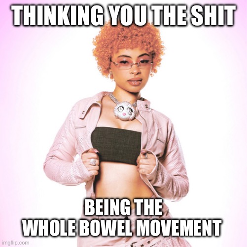 THINKING YOU THE SHIT; BEING THE WHOLE BOWEL MOVEMENT | made w/ Imgflip meme maker