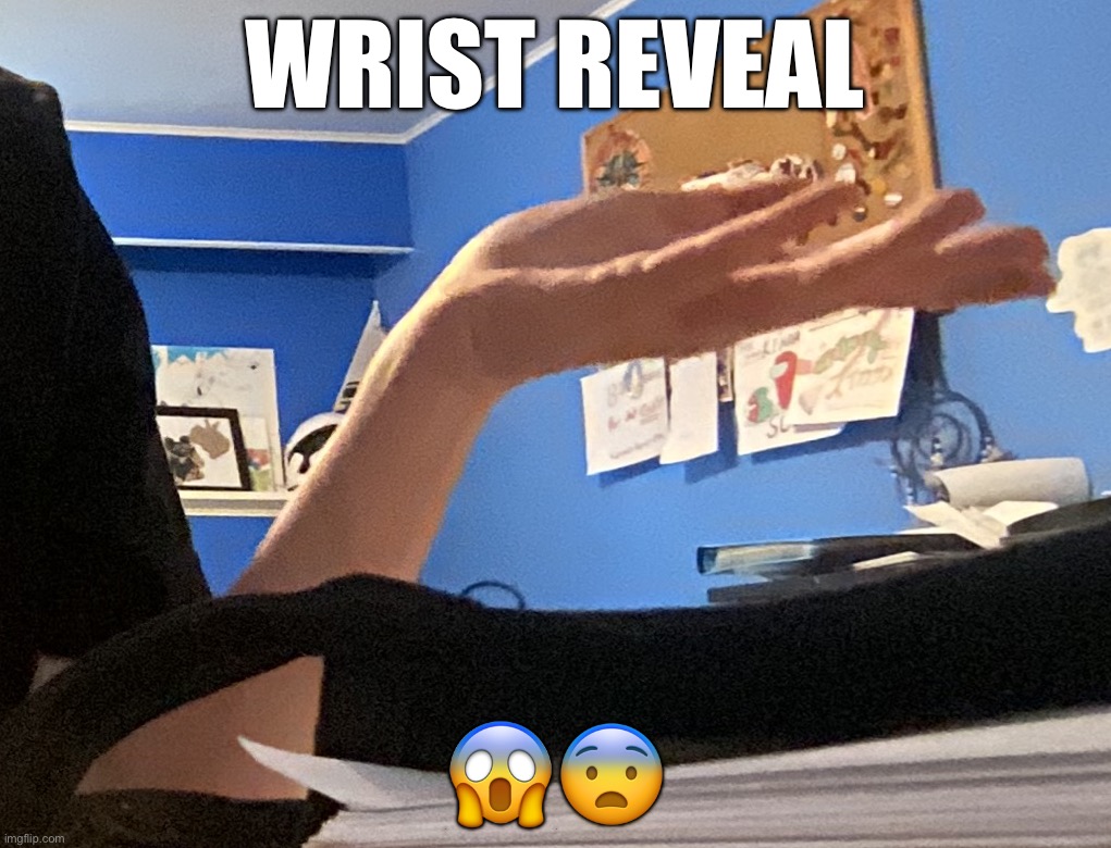 Wrist and Hand reveal | WRIST REVEAL; 😱😨 | made w/ Imgflip meme maker